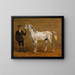 Cavallo grigio con ufficiale di cavalleria - Friedrich Voltz — quadro incorniciato alla parete