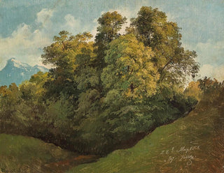 Friedrich Zeller - Salzburg Trees set against the Untersberg.webp