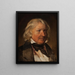 Ritratto di Thorvaldsen - Friedrich von Amerling — quadro incorniciato alla parete
