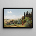 Paesaggio di Roma con giovane ragazza e cardinale - Friedrich von Nerly — quadro incorniciato alla parete