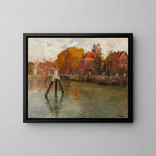 Dordrecht - Frits Thaulow — quadro incorniciato alla parete