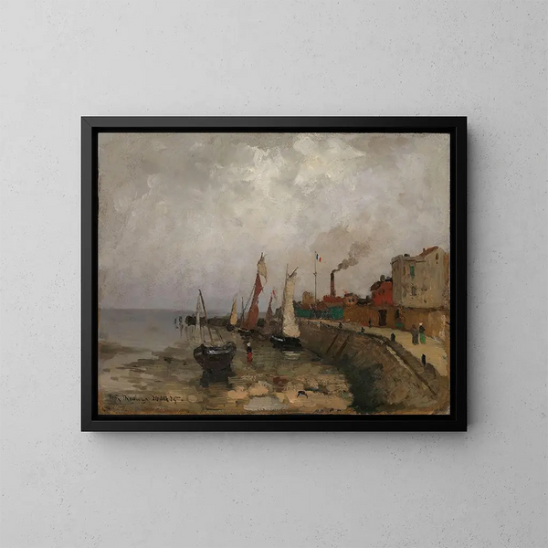 Port francese Le Havre - Frits Thaulow — quadro incorniciato alla parete