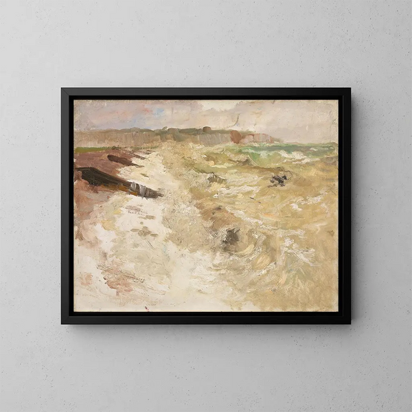 Dalla spiaggia a Dieppe - Frits Thaulow — quadro incorniciato alla parete