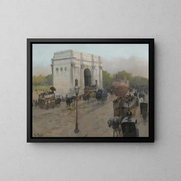 Arco di Trionfo di Marble Arch, Londra - Frits Thaulow — quadro incorniciato alla parete