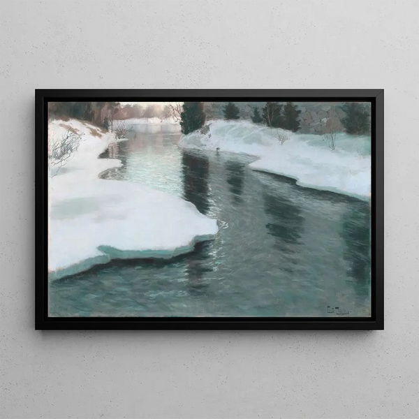 Neve Fondente - Frits Thaulow — quadro incorniciato alla parete