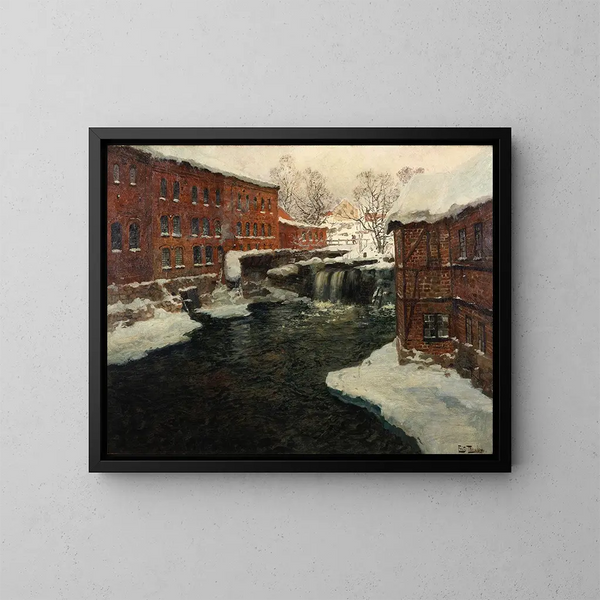 Scène de moulin - Frits Thaulow — quadro incorniciato alla parete