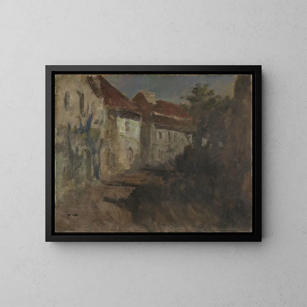 Luce della luna a Dieppe - Frits Thaulow — quadro incorniciato alla parete