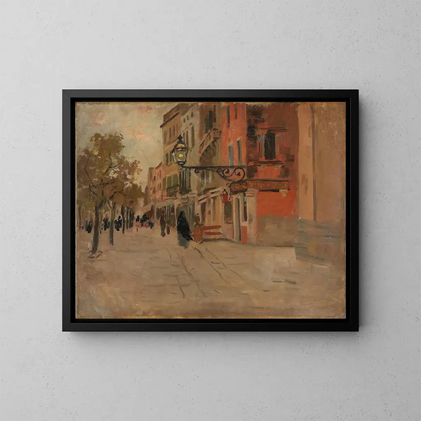 Rue à Venise - Frits Thaulow — quadro incorniciato alla parete