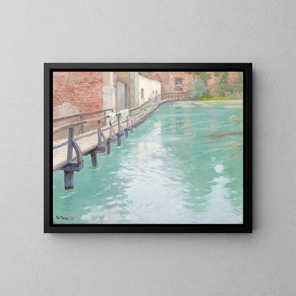 I mulini a Montreuil-sur-Mer, Normandia - Frits Thaulow — quadro incorniciato alla parete