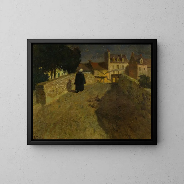 Vers le Pont Lovignon, Pont Fleuri à Quimperlé - Frits Thaulow — quadro incorniciato alla parete