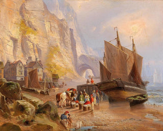 Pescatori sulla spiaggia - Fritz Bamberger — vista dell’opera