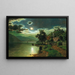 Notte alla luce della luna su un lago - Fritz Chwala — quadro incorniciato alla parete
