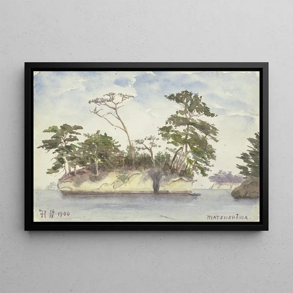 Gruppo di isole al largo di Matsushima - Fritz Hauck — quadro incorniciato alla parete