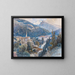 Vista di Bad Gastein e della cascata - Fritz Lach — quadro incorniciato alla parete