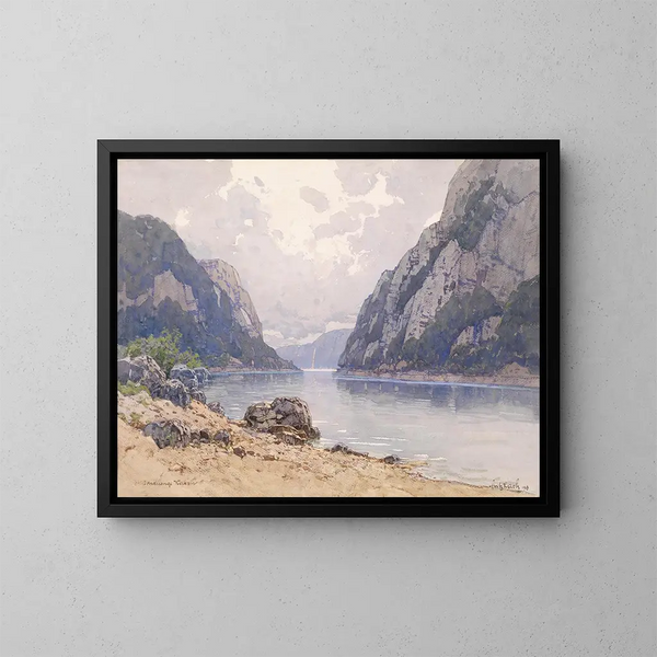 Kazan sul Danubio - Fritz Lach — quadro incorniciato alla parete