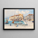 Malcesine vicino al lago di Garda - Fritz Lach — quadro incorniciato alla parete