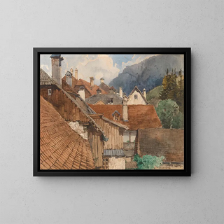 Fritz Lach - Roofs of houses in Eisenerz.webp