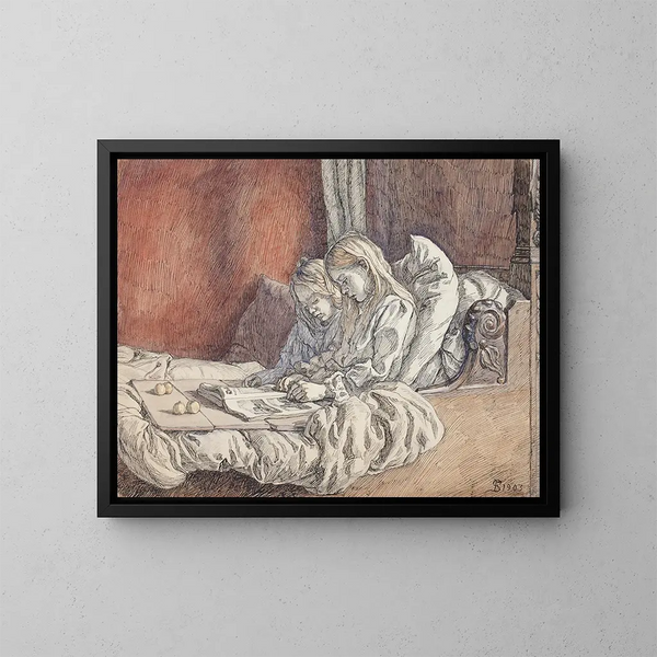 Alla convalescenza - Fritz Syberg — quadro incorniciato alla parete