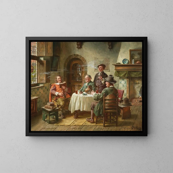 Lettura divertente - Fritz Wagner — quadro incorniciato alla parete