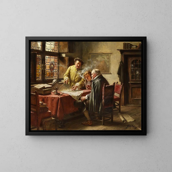 Mercanti olandesi - Fritz Wagner — quadro incorniciato alla parete