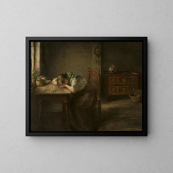 Abbandonato - Fritz von Uhde — quadro incorniciato alla parete