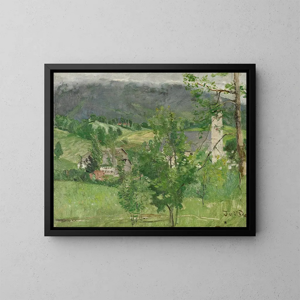 Rottach al lago Tegernsee - Fritz von Uhde — quadro incorniciato alla parete