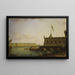 Vista della fortezza di Pietro e Paolo e del lungomare del Palazzo - Fyodor Alexeyev — quadro incorniciato alla parete
