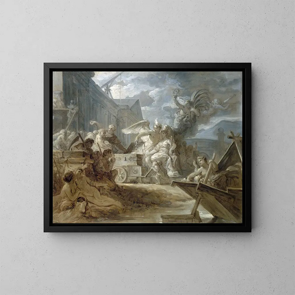 Allégorie della città di Parigi - Gabriel-François Doyen — quadro incorniciato alla parete