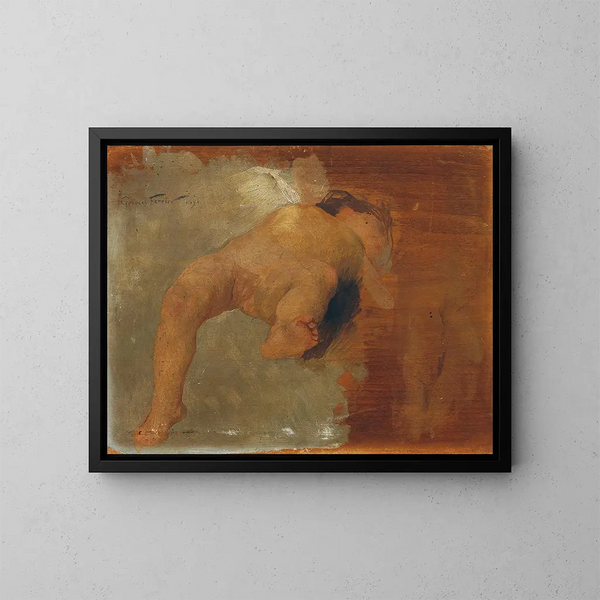 Putto couché - Gabriel Ferrier — quadro incorniciato alla parete