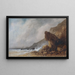 Una Costa Rocciosa in Tempesta - Gabriel Hippolyte Lebas — quadro incorniciato alla parete