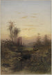 Coucher de soleil dans un paysage oriental - Gabriel Hippolyte Lebas — vista dell’opera