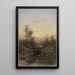 Coucher de soleil dans un paysage oriental - Gabriel Hippolyte Lebas — quadro incorniciato alla parete