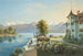Vista sul lago di Thun con le Alpi bernesi e il castello di Schadau - Gabriel Lory il Giovane — vista dell’opera