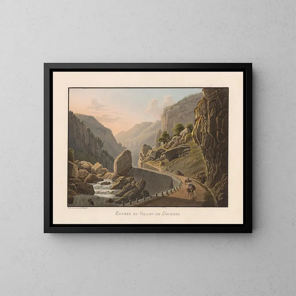 Entrée del Vallon di Dovedro - Gabriel Lory il Giovane — quadro incorniciato alla parete