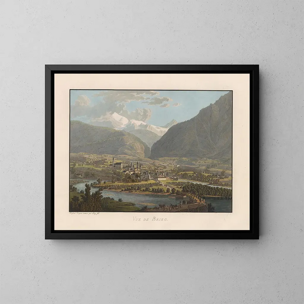 Vista di Brieg - Gabriel Lory il Giovane — quadro incorniciato alla parete