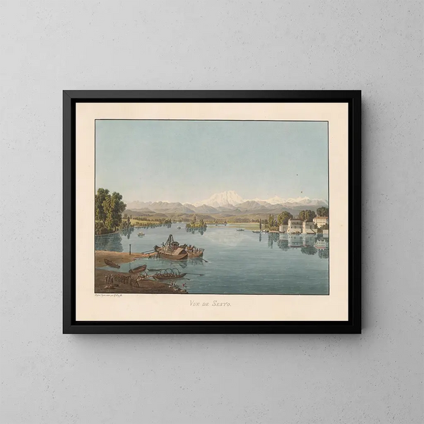 Vista di Sesto - Gabriel Lory il Giovane — quadro incorniciato alla parete
