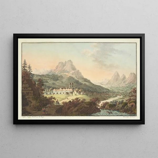Gabriel Lory the older - Vue de lAbbaye dEinsiedlen et de ses Environs dans le Canton de Schweitz.webp
