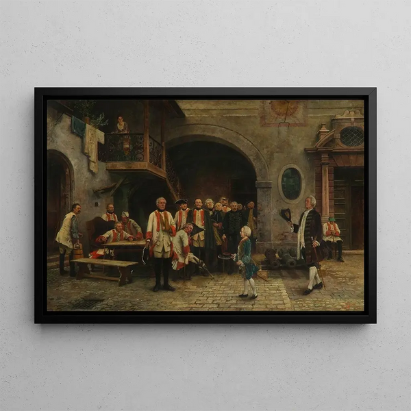 Gabriel von Hackl - Kaiser Joseph II als Knabe bei den Invaliden in Wien.webp