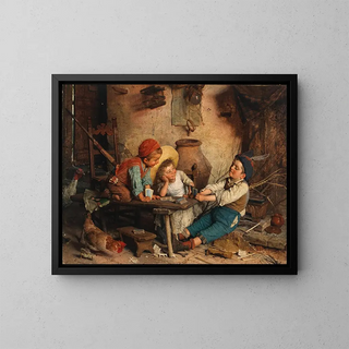 Gaetano Chierici - Una partita a Briscola  nellimbarazzo.webp