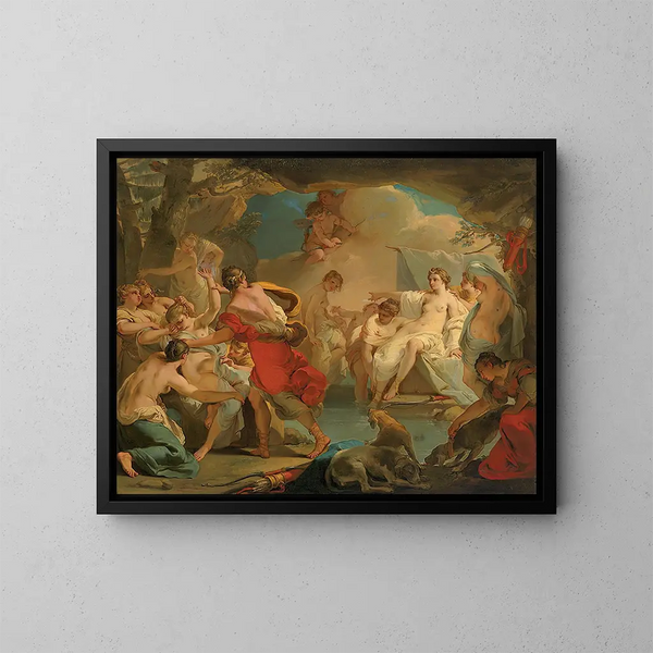 Diane e Callisto - Gaetano Gandolfi — quadro incorniciato alla parete
