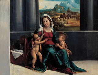 Garofalo and workshop - Madonna with the Child and St John.webp