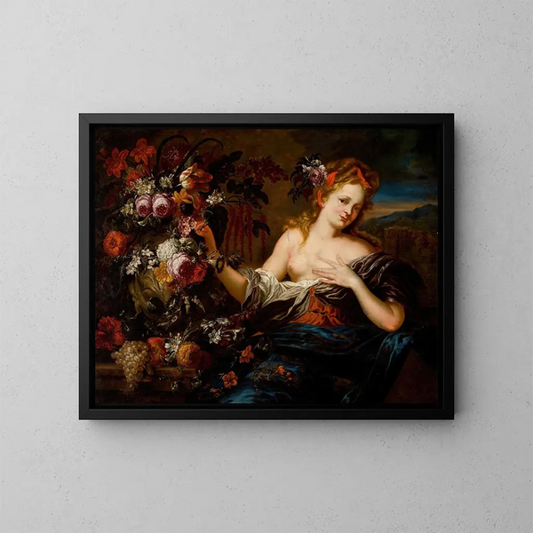 Flore, allegoria della primavera - Gaspar Peeter Verbruggen l'Ancien — quadro incorniciato alla parete