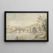 Vista del Ponte Molle a Roma - Gaspar Van Wittel — quadro incorniciato alla parete