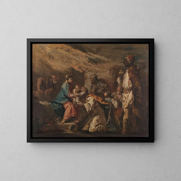 Adorazione dei Magi - Gaspare Diziani — quadro incorniciato alla parete