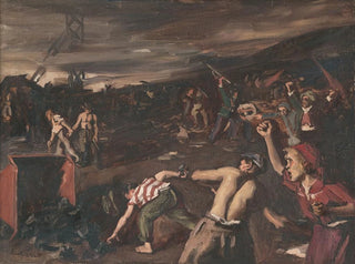 Sciopero dei minatori - Gejza Kukán — vista dell’opera