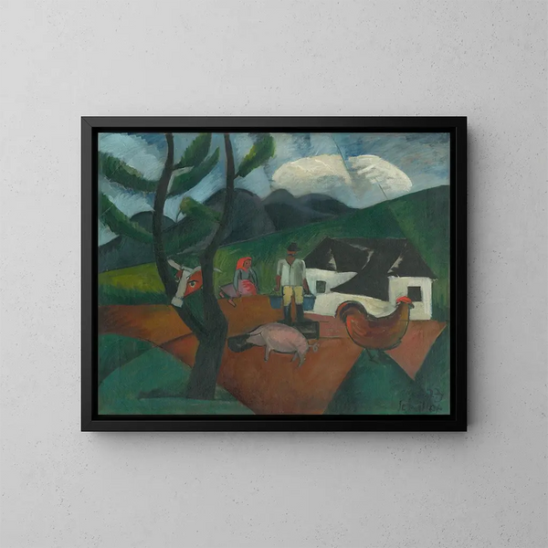 Corte del signore - Gejza Schiller — quadro incorniciato alla parete