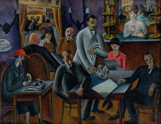 Nel caffè - Gejza Schiller — vista dell’opera