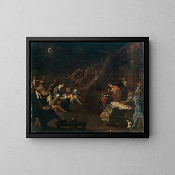Gli Astronomi - Scuola genovese — quadro incorniciato alla parete