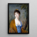 Dame in blu con scialle giallo - Genot — quadro incorniciato alla parete