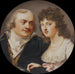 di Georg J. Skjoldebrand 1761-1816, colonnello, sua sorella Maria Elisabeth 1763-1842 - Johann Dominik Bossi — ambientato in un interno